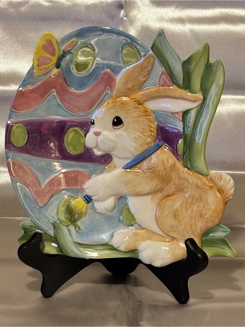 Fitz & Floyd “Painting Easter Eggs” Decorative Plate